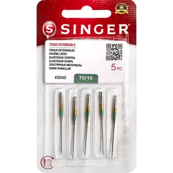 Иглы SINGER для эластичных материалов №70 2045 (840) 130/705H-S 5шт